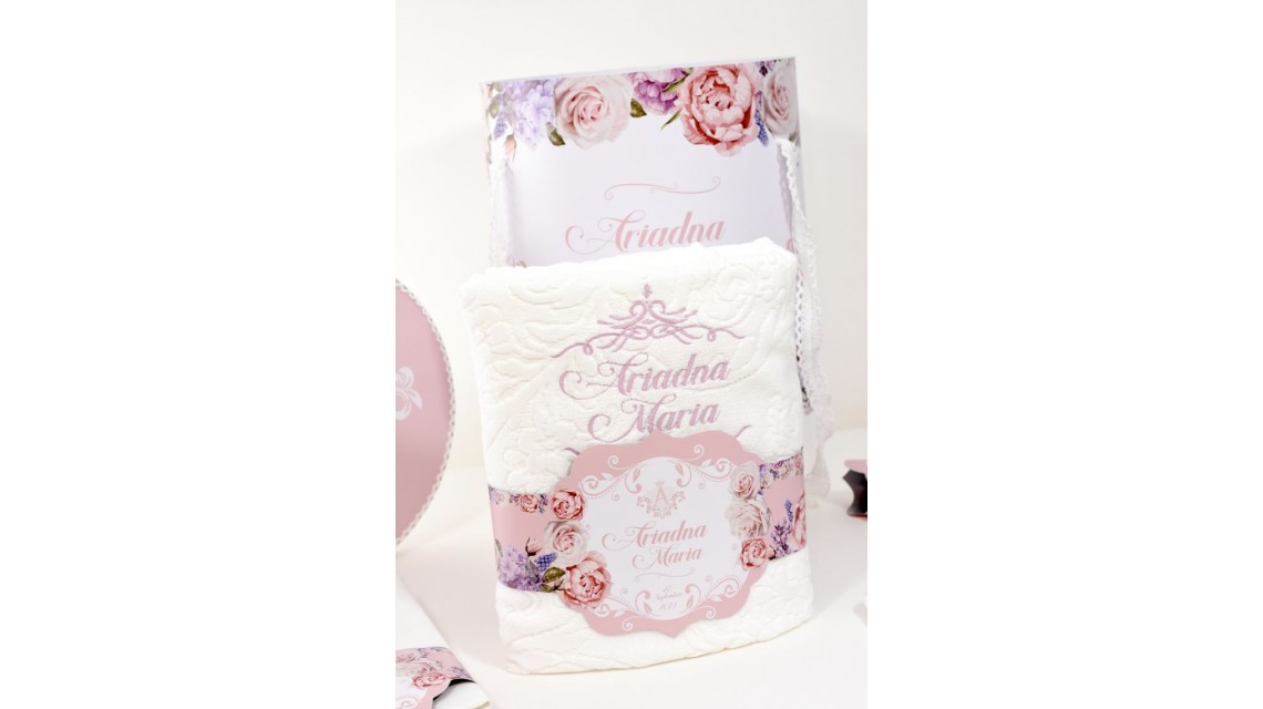 Trusou de botez regal pentru fetite tematica florala, Mica printesa 6